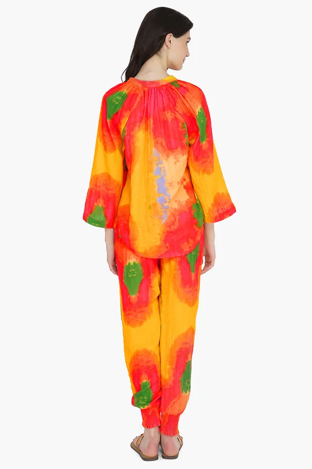 Tops America and Beyond Women Paradise Tie Dye Tunic