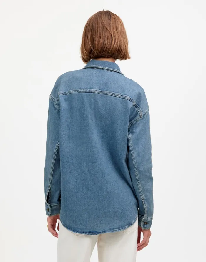 Tops and Shirts Women Madewell Denim LongSleeve ButtonUp Shirt Blissfield Wash