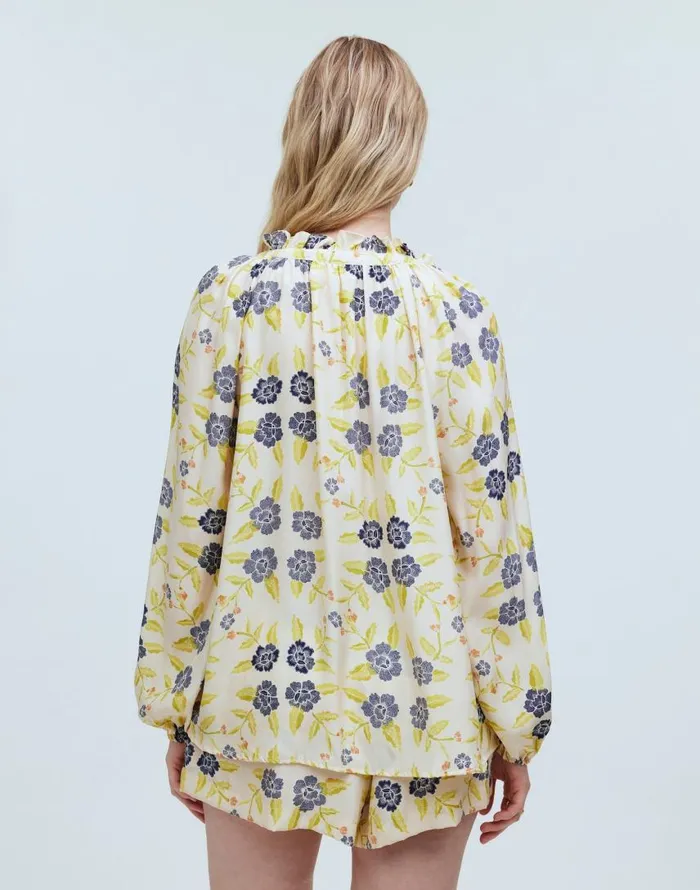 Tops and Shirts Women Madewell Natalie Martin Penny Blouse Prairie Indigo