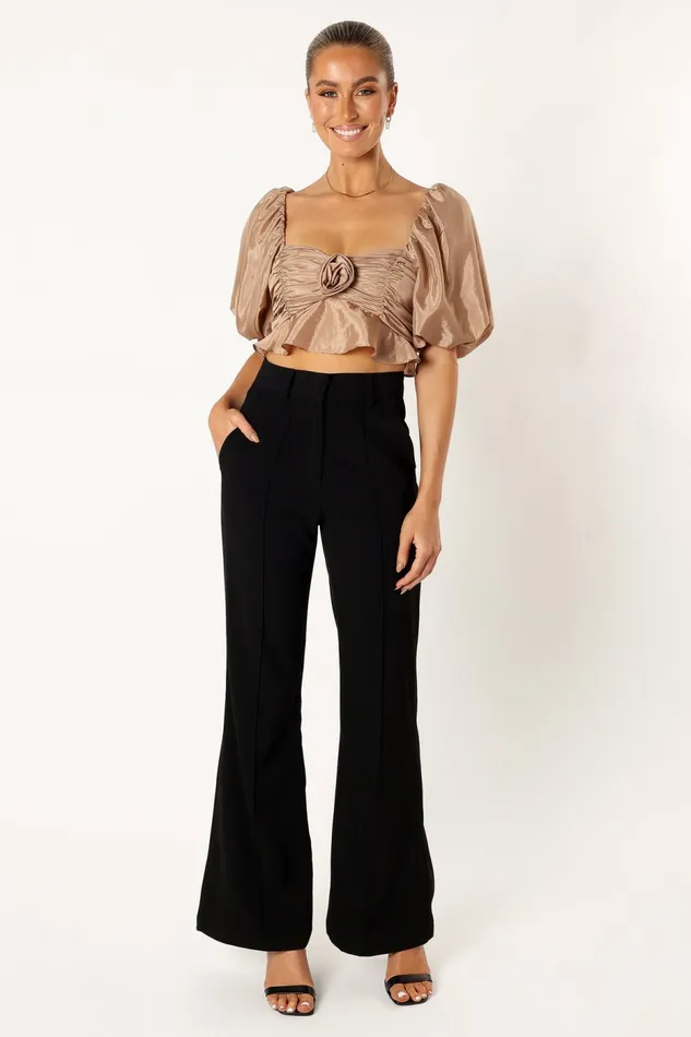 Tops Bessie Rosette Top Champagne 8211 Petal and Pup Women
