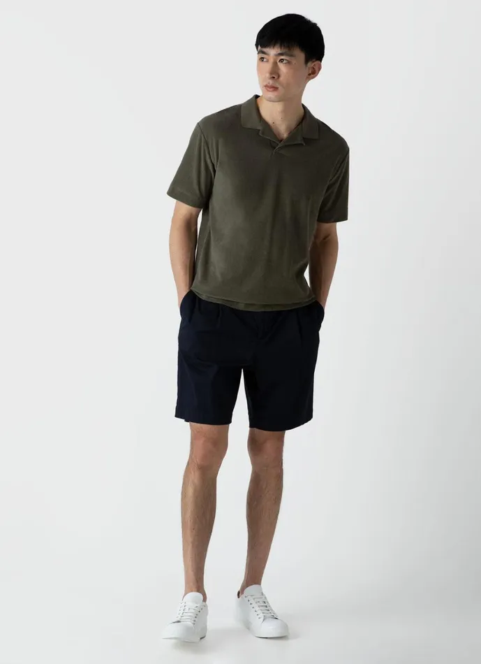 Towelling Polo Shirt Hunter Green Men SUNSPEL Polo Shirts
