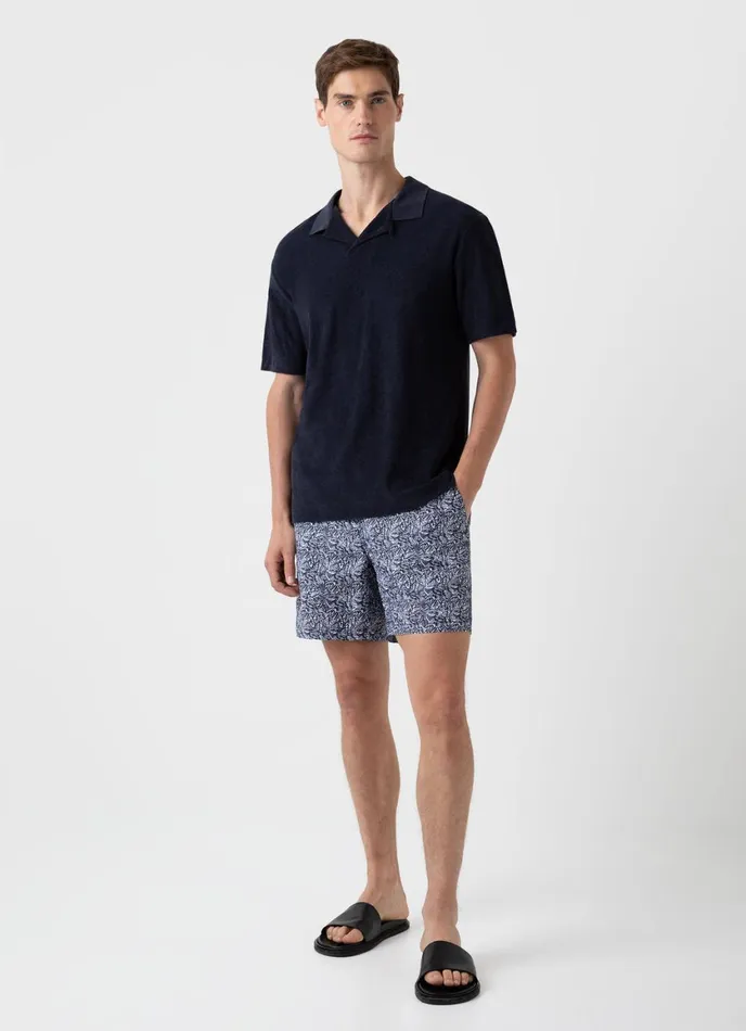 Towelling Polo Shirt Navy Men SUNSPEL Polo Shirts