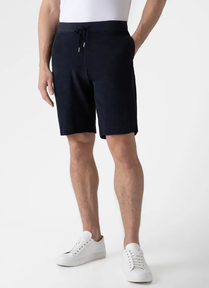 Towelling Shorts Navy Shorts ussunspel Men