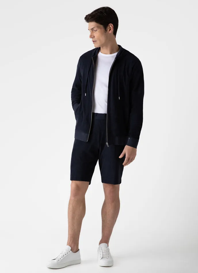Towelling Shorts Navy Shorts ussunspel Men