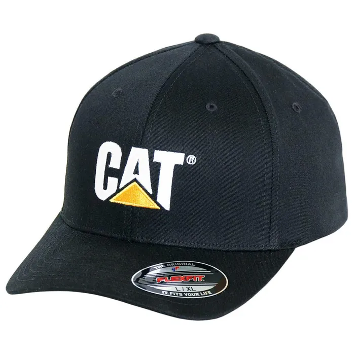 Trademark Flexfit Cap Black Men Cat Footwear Hats and Accessories
