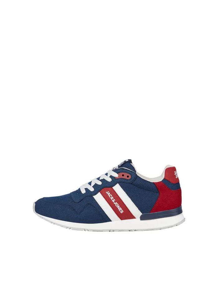 Trainers JACK and JONES Mens FAUX LEATHER SNEAKERS Blue Majolica Blue Gift for Friend