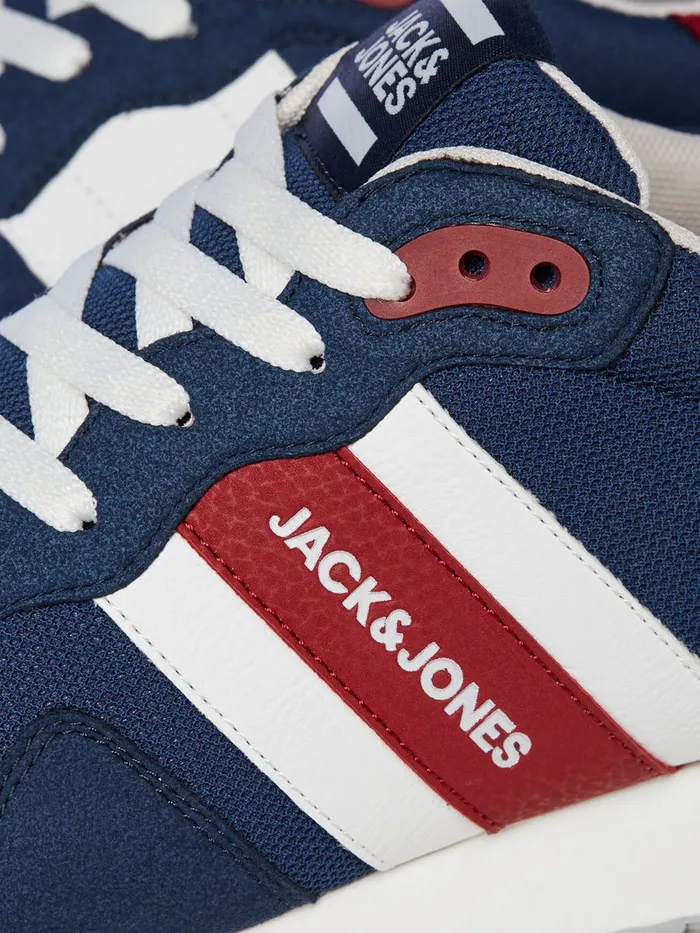 Trainers JACK and JONES Mens FAUX LEATHER SNEAKERS Blue Majolica Blue Gift for Friend