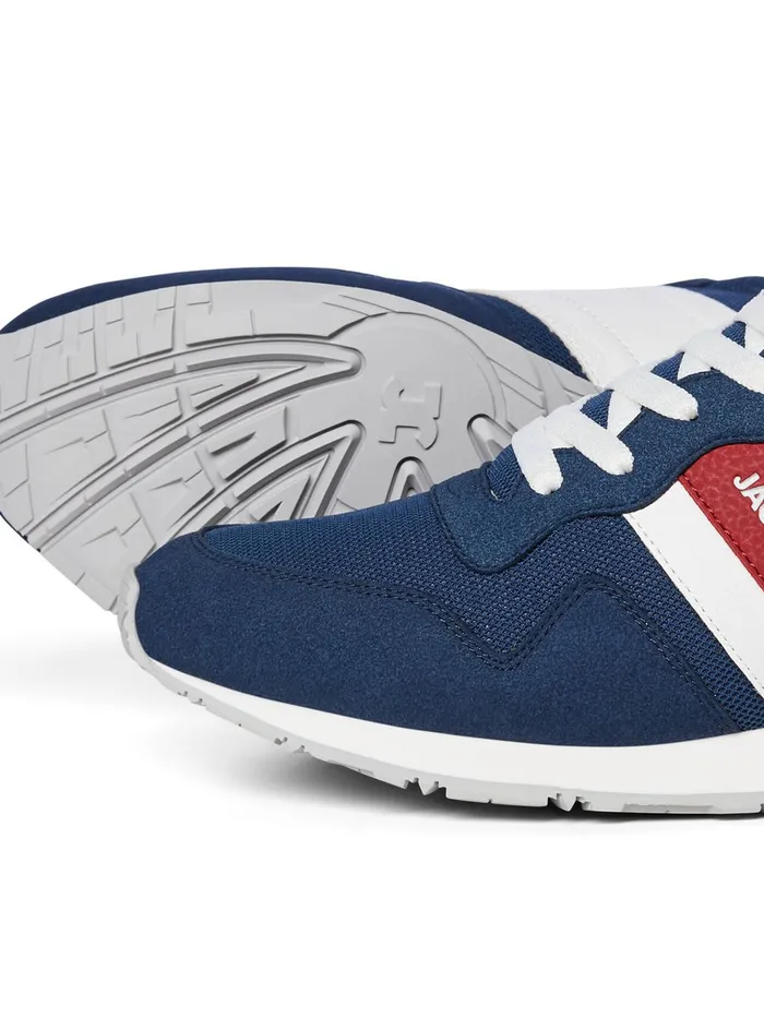 Trainers JACK and JONES Mens FAUX LEATHER SNEAKERS Blue Majolica Blue Gift for Friend