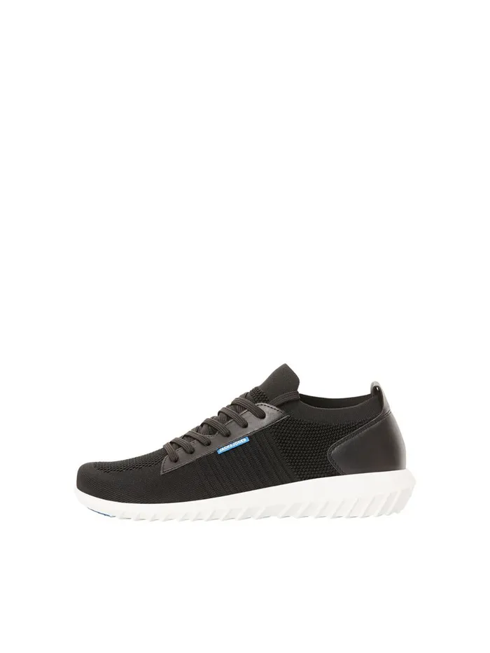 Trainers JACK and JONES Mens LOGO MESH TRAINERS Black Anthracite Online