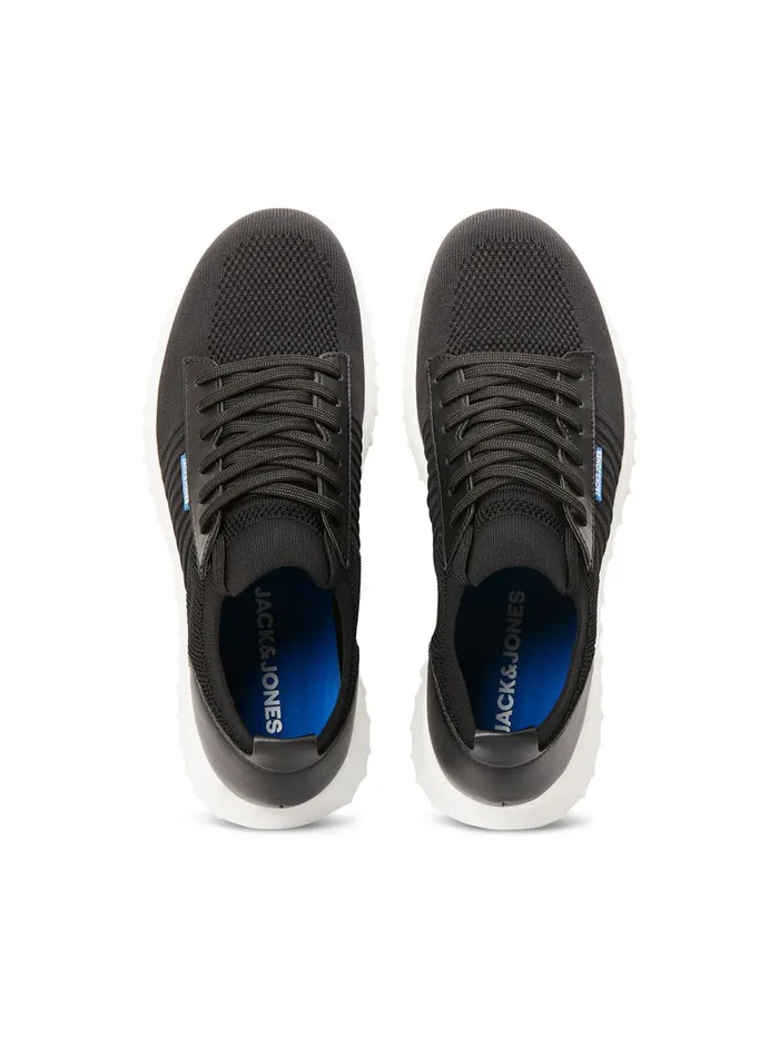 Trainers JACK and JONES Mens LOGO MESH TRAINERS Black Anthracite Online