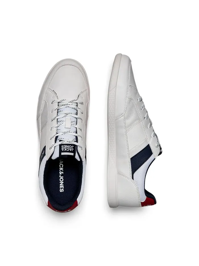 Trainers JACK and JONES Mens PU LEATHER SNEAKERS White Bright White Online