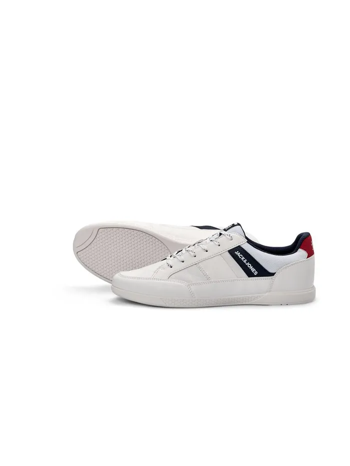 Trainers JACK and JONES Mens PU LEATHER SNEAKERS White Bright White Online