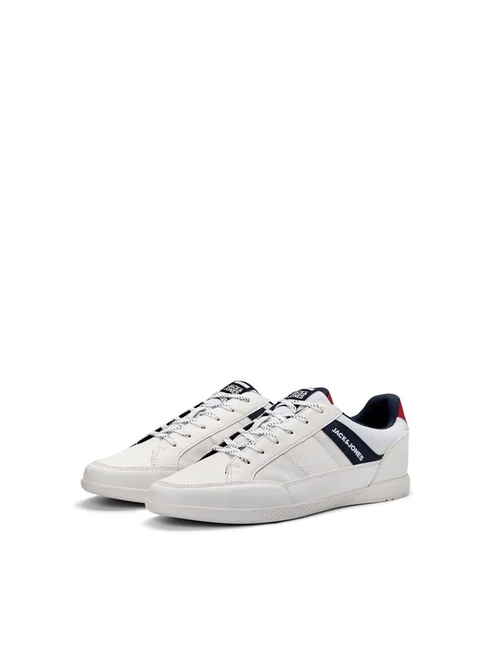 Trainers JACK and JONES Mens PU LEATHER SNEAKERS White Bright White Online