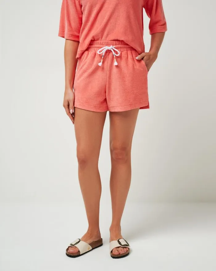 TravisMathew BACK IN THE SUN BABY TERRY SHORT Shell Pink Women Shorts