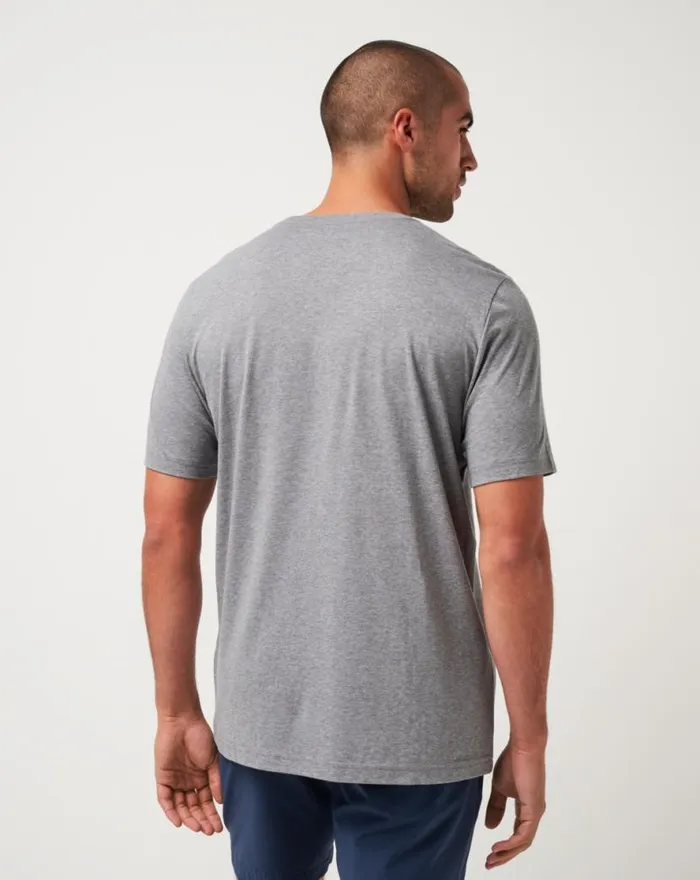 TravisMathew BOSTON RED SOX STRIKE ONE TEE Heather Grey Men Tees TravisMathew BOSTON RED SOX STRIKE ONE TEE Heather Grey Men Tees