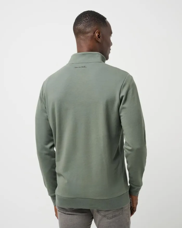 TravisMathew CLOUD QUARTER ZIP 20 Dark Olive Men Quarter Zips TravisMathew CLOUD QUARTER ZIP 20 Dark Olive Men Quarter Zips