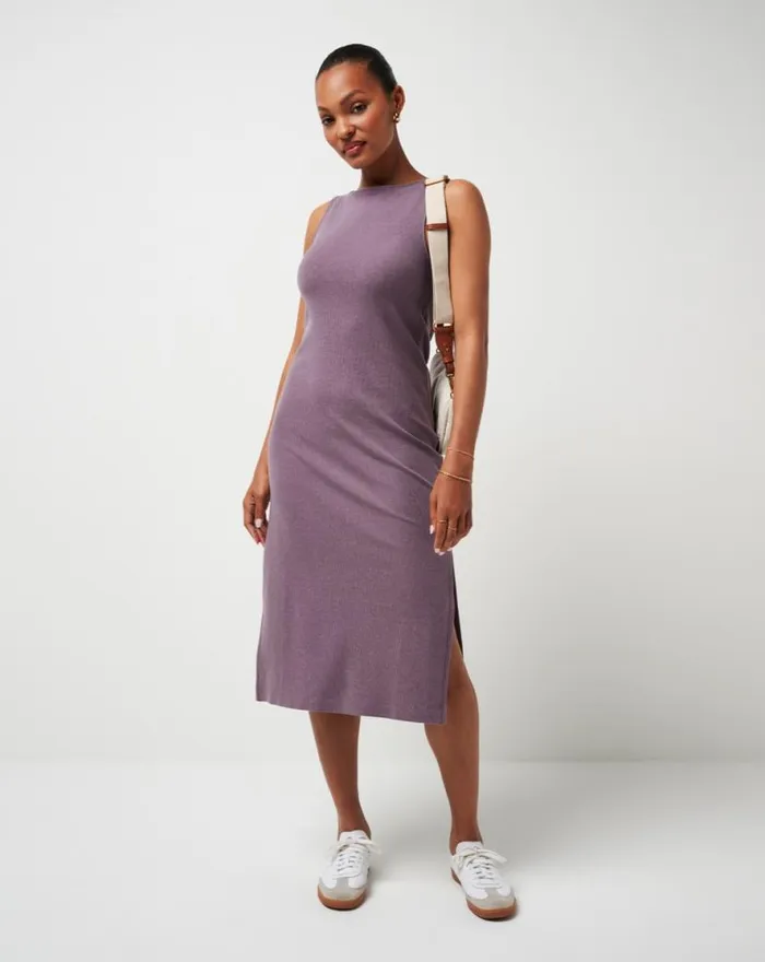 TravisMathew CLOUD RIB HADLEY WOOD DRESS Heather Moonscape Women Dresses