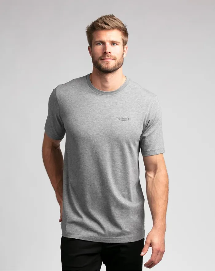 TravisMathew DONTCHA KNOW TEE Heather Grey Men Tees TravisMathew DONTCHA KNOW TEE Heather Grey Men Tees