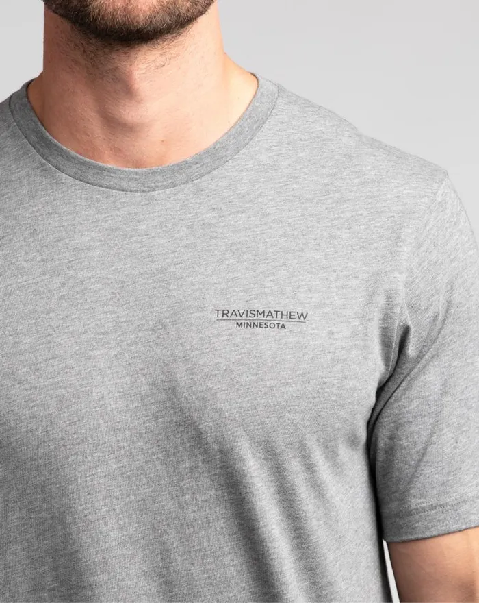 TravisMathew DONTCHA KNOW TEE Heather Grey Men Tees TravisMathew DONTCHA KNOW TEE Heather Grey Men Tees