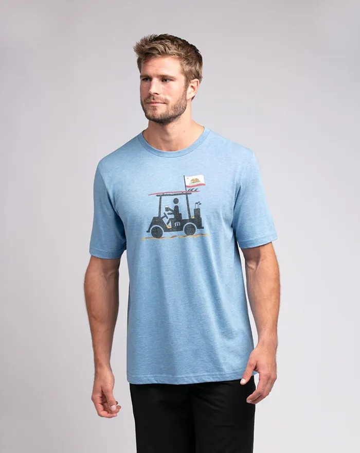 TravisMathew EUREKA TEE Heather Blue Men Tees