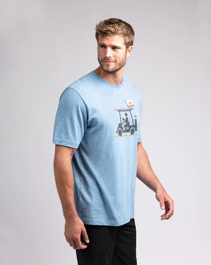 TravisMathew EUREKA TEE Heather Blue Men Tees