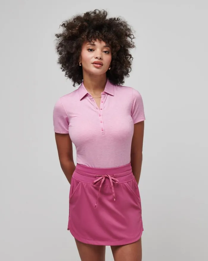 TravisMathew FEATHERWEIGHT ACTIVE POLO Heather Red Violet Women Polos