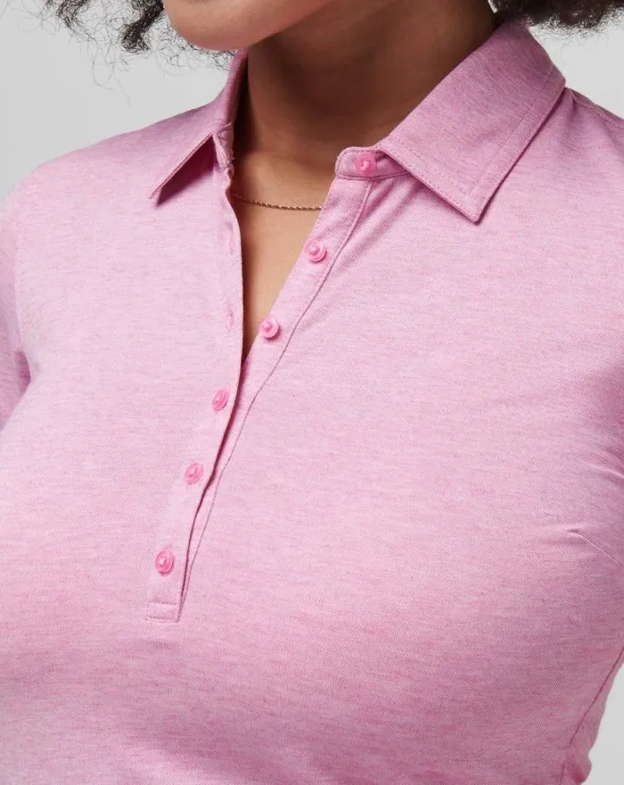 TravisMathew FEATHERWEIGHT ACTIVE POLO Heather Red Violet Women Polos