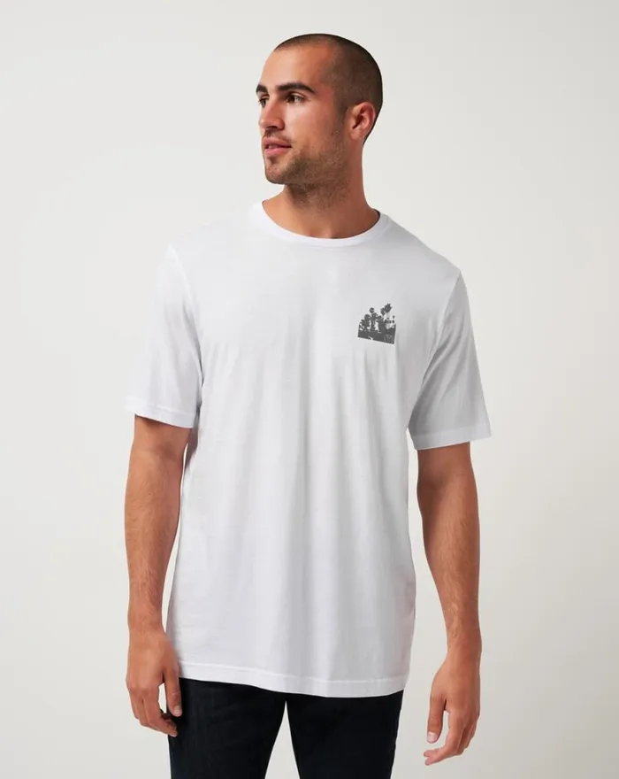 TravisMathew JURASSIC CANYON TEE White Men Tees TravisMathew JURASSIC CANYON TEE White Men Tees