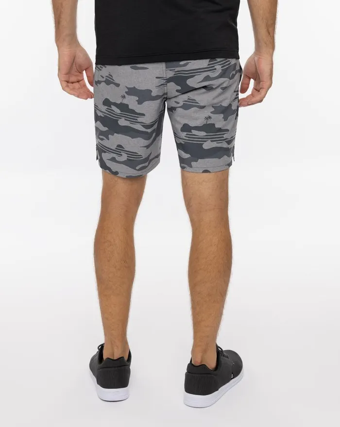 TravisMathew LEADER BOARD ACTIVE SHORT 75IN Heather Grey Men Shorts TravisMathew LEADER BOARD ACTIVE SHORT 75IN Heather Grey Men Shorts