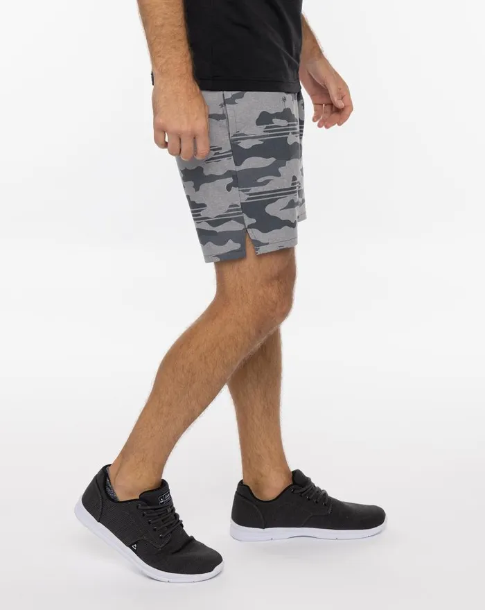 TravisMathew LEADER BOARD ACTIVE SHORT 75IN Heather Grey Men Shorts TravisMathew LEADER BOARD ACTIVE SHORT 75IN Heather Grey Men Shorts