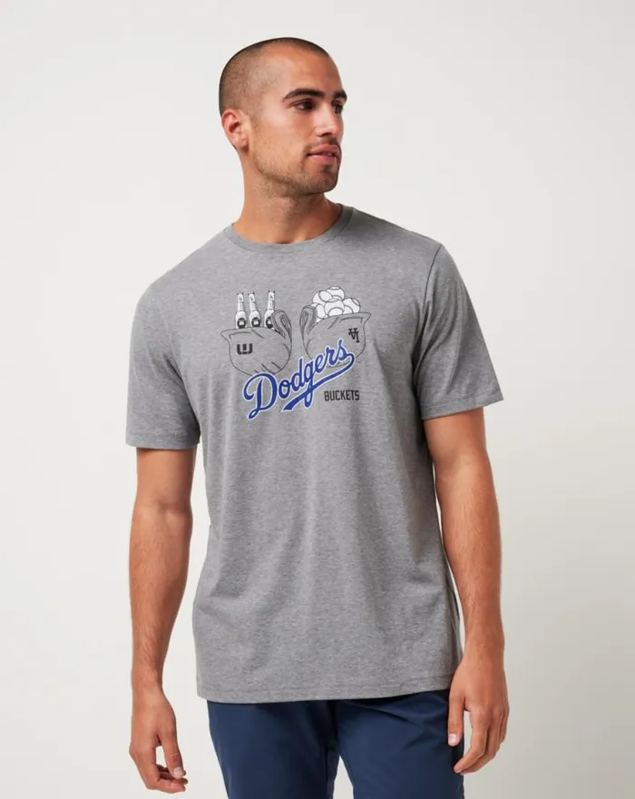 TravisMathew LOS ANGELES DODGERS STRIKE ONE TEE Heather Grey Men Tees