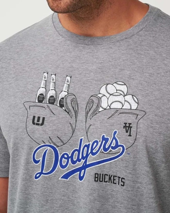 TravisMathew LOS ANGELES DODGERS STRIKE ONE TEE Heather Grey Men Tees TravisMathew LOS ANGELES DODGERS STRIKE ONE TEE Heather Grey Men Tees
