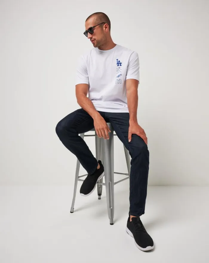 TravisMathew LOS ANGELES DODGERS SUNSET SLAM TEE White Men Tees TravisMathew LOS ANGELES DODGERS SUNSET SLAM TEE White Men Tees