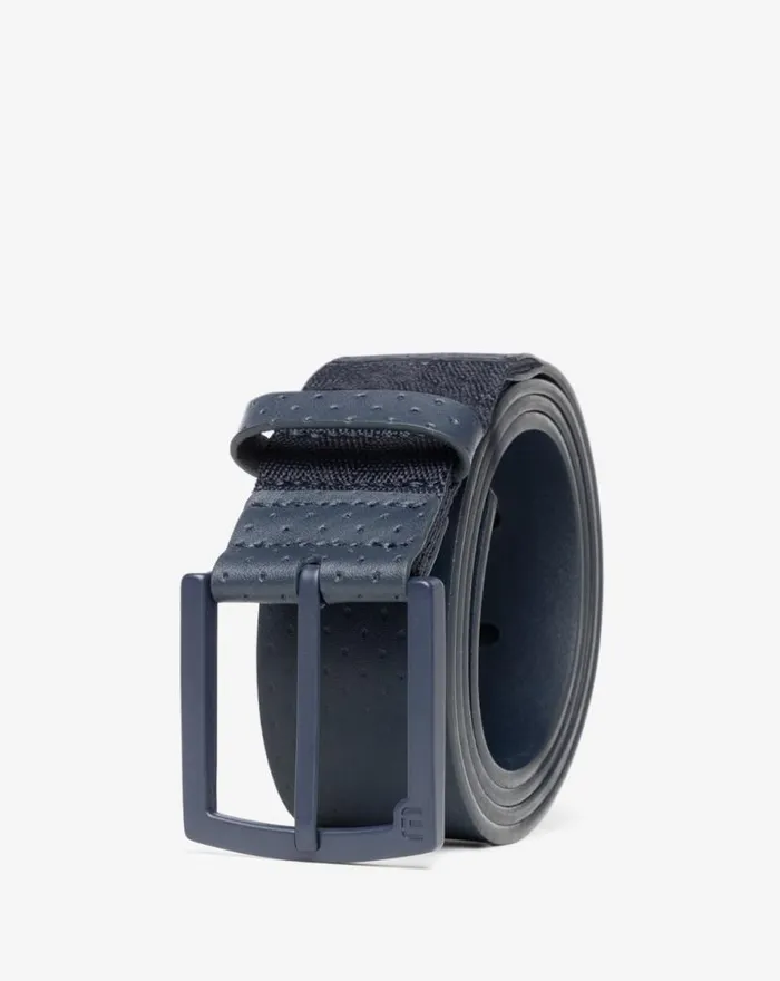 TravisMathew PILATUS 20 LEATHER BELT Blue Nights MenWomen Belts