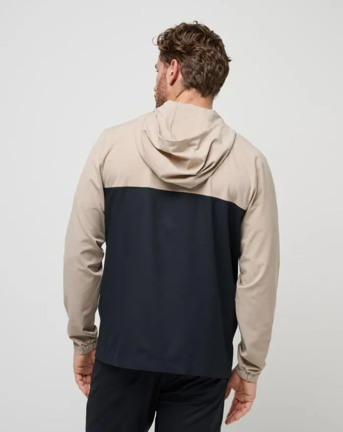 TravisMathew ROCKY SHORE QUARTER ZIP HOODIE Oxford Tan Men Quarter Zips