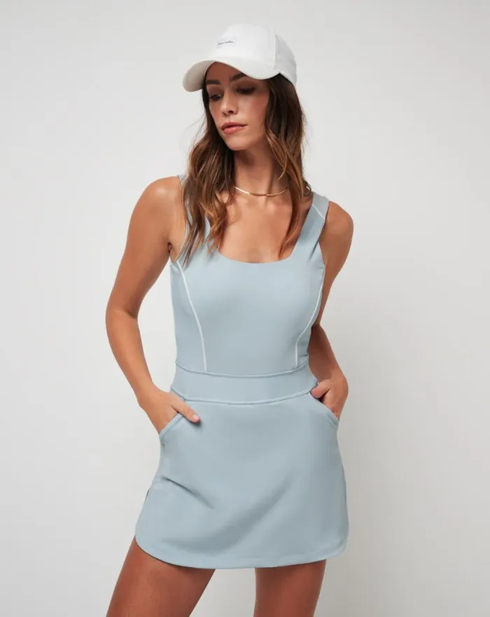 TravisMathew ROYAL TREATMENT MOVEKNIT DRESS Celestial Blue Women Dresses