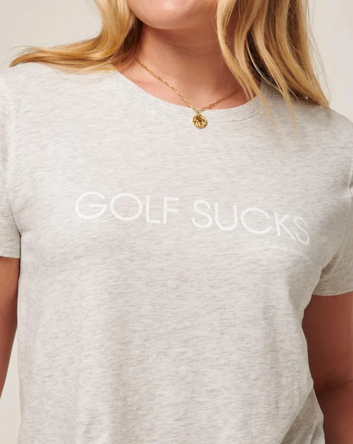 TravisMathew TEN FOR TEN TEE Heather Light Grey Women Tees