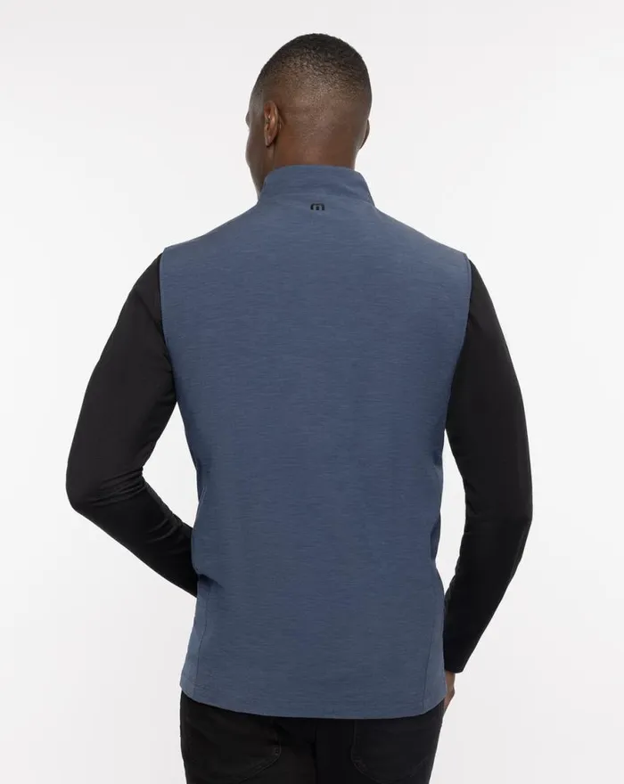 TravisMathew TOP OF THE LINE VEST Heather Dress Blues Men Vests