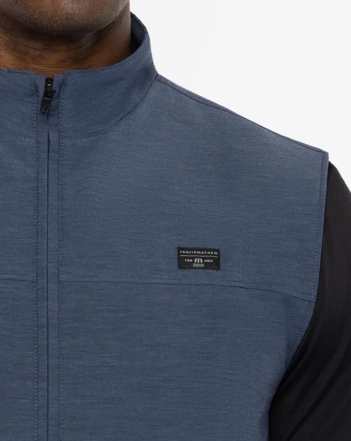 TravisMathew TOP OF THE LINE VEST Heather Dress Blues Men Vests
