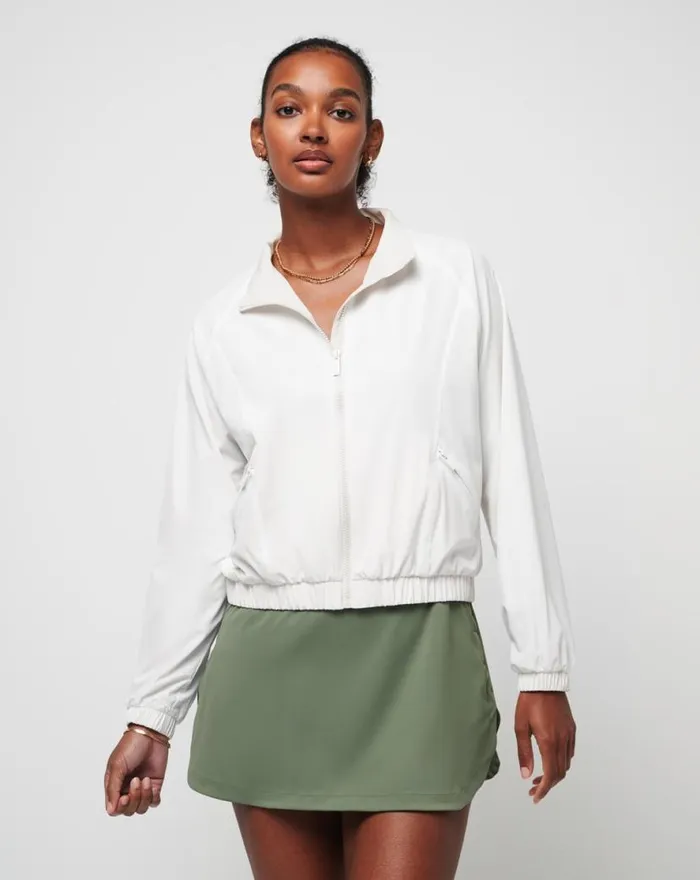 TravisMathew TRAVEL DAY TECH WOVEN JACKET Ivory Women Jackets