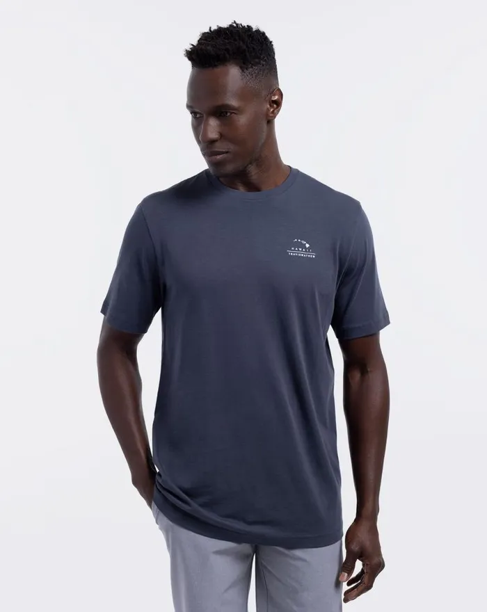 TravisMathew TURBULENCE TEE Blue Nights Men Tees