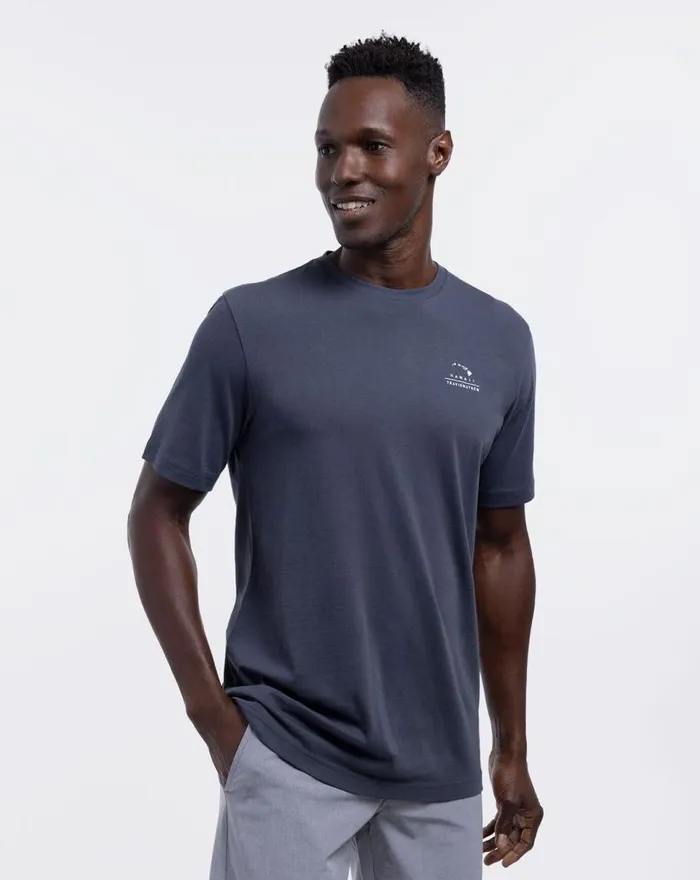 TravisMathew TURBULENCE TEE Blue Nights Men Tees