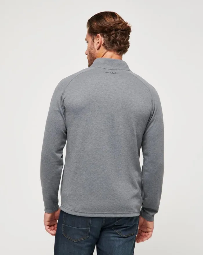 TravisMathew UPGRADED QUARTER ZIP Dark Grey Men Quarter Zips TravisMathew UPGRADED QUARTER ZIP Dark Grey Men Quarter Zips