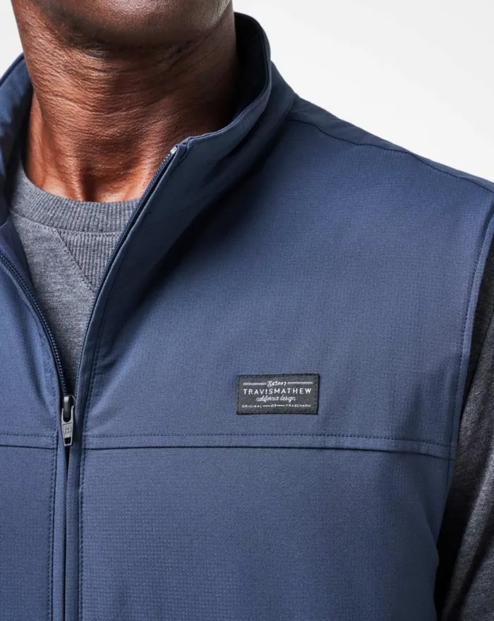 TravisMathew WANDERLUST VEST Mood Indigo Men Vests TravisMathew WANDERLUST VEST Mood Indigo Men Vests