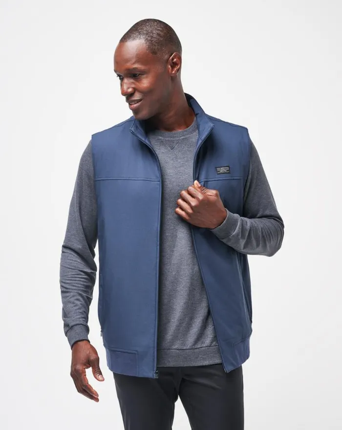 TravisMathew WANDERLUST VEST Mood Indigo Men Vests TravisMathew WANDERLUST VEST Mood Indigo Men Vests