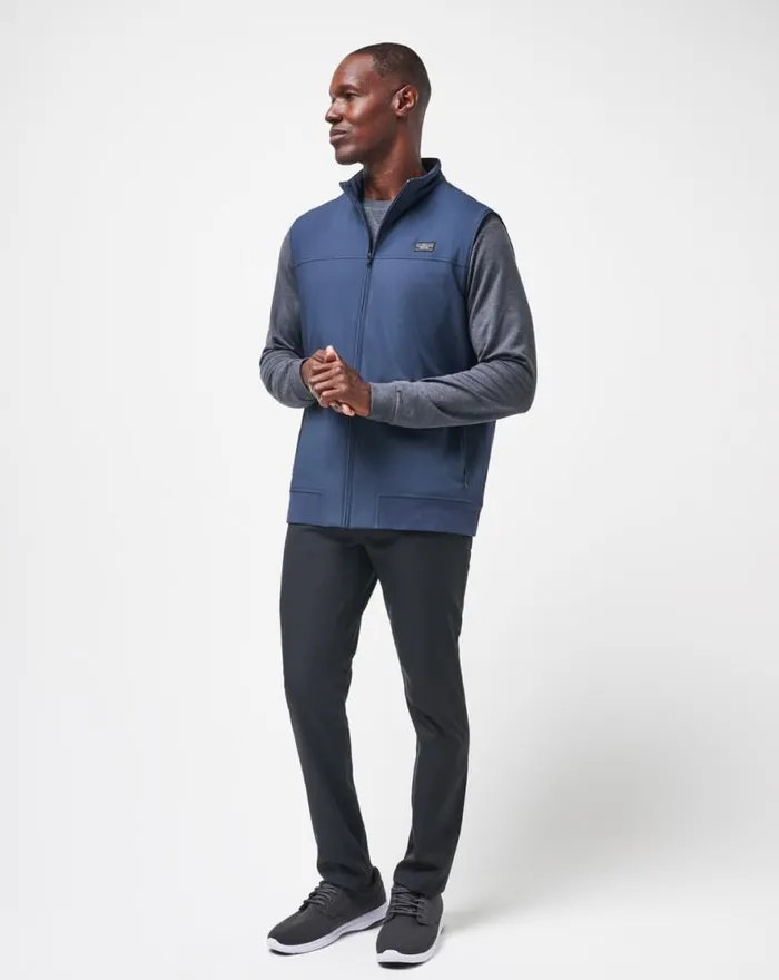 TravisMathew WANDERLUST VEST Mood Indigo Men Vests TravisMathew WANDERLUST VEST Mood Indigo Men Vests
