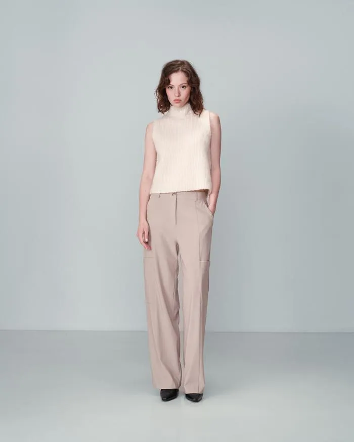 TROUSERS BEIGE NOYOCO Shop Grace and Mila Flowing Trousers