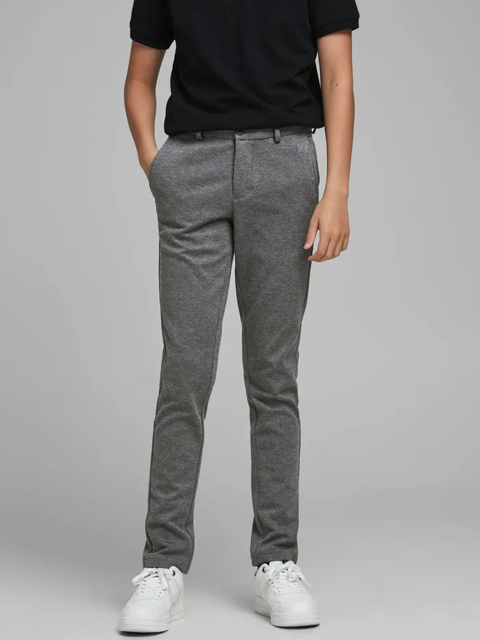 Trousers JACK and JONES Junior BOYS SMART TROUSERS Grey Grey Melange