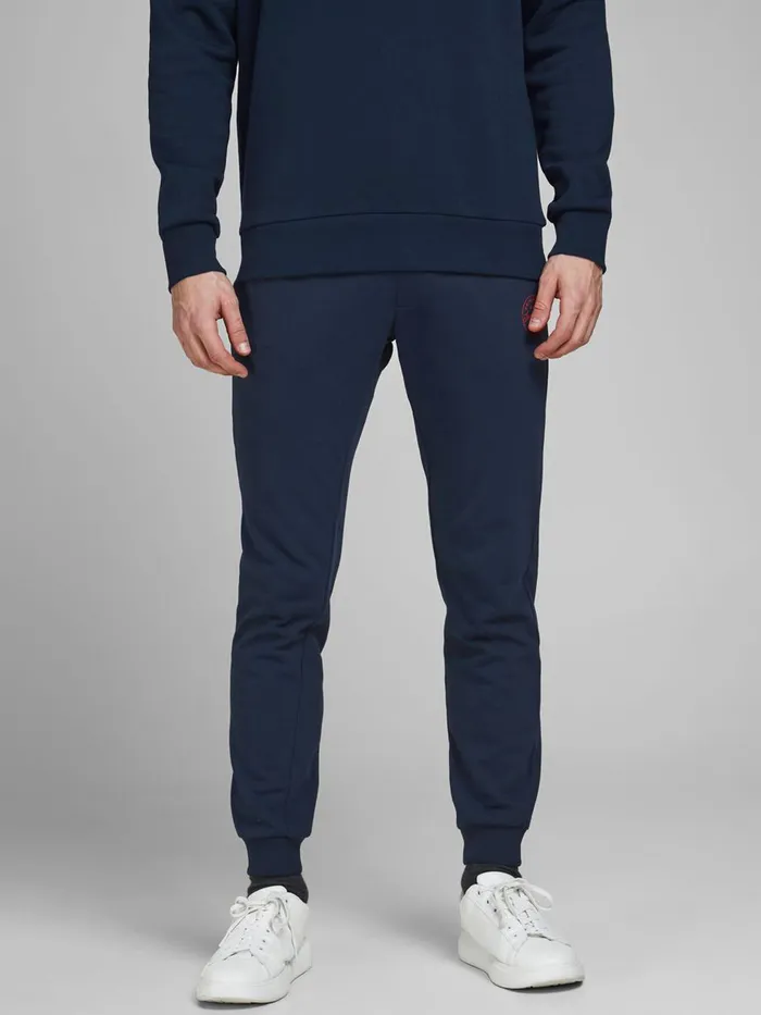 Trousers JACK and JONES Mens 2PACK GORDON SHARK SWEATPANTS Blue Navy Blazer On Sale