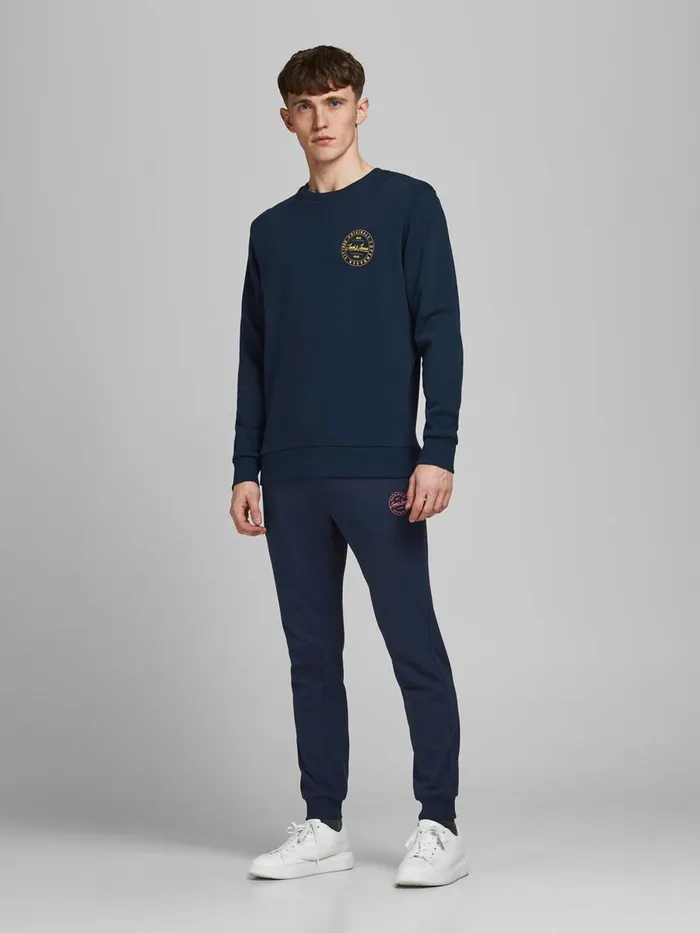 Trousers JACK and JONES Mens 2PACK GORDON SHARK SWEATPANTS Blue Navy Blazer On Sale